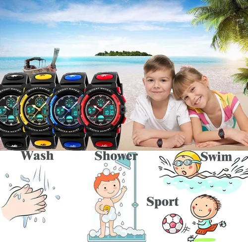 Vista 3 de PASNEW Kids WatchBoy Sports Waterproof WatchLED 50M Alarm Calendar Outdoors WatchWatches with Luminous