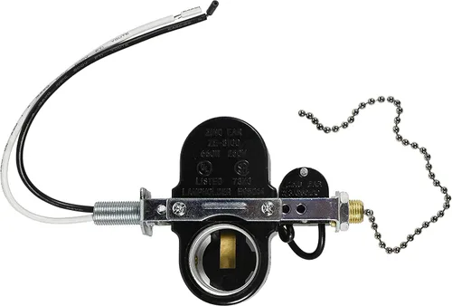 Vista 4 de HQRP Ventilador de techo de 2 luces compatible con Zing Ear ZE-310D ZE-109M Interruptor de cadena de tracción de enchufe Lámpara de ventilador