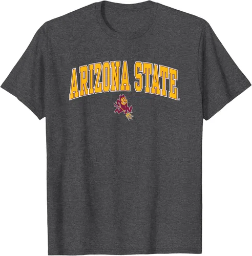 Vista 3 de Arizona State Sun Devils Arch Over Mascot Camiseta, Negro
