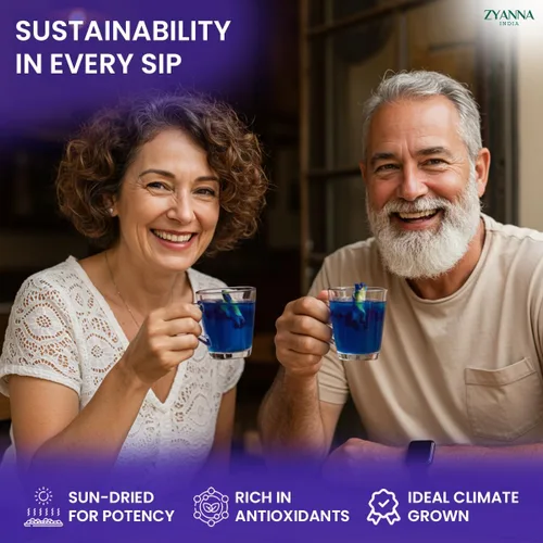 Vista 5 de Zyanna Bolsas de té de flores de guisante mariposa – 80 tazas – 100% puro y natural sin cafeína Sin OMG vegano desintoxicante sin gluten