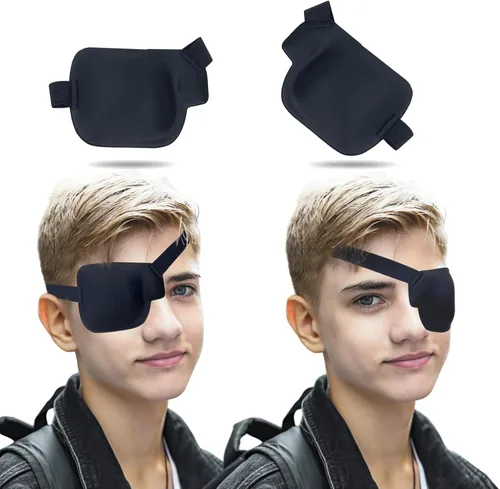 Vista 11 de Parche para los ojos, 2 parches médicos para los ojos para adultos y niños, parches para ojos perezosos para ambliopía 3D para ojo derecho (derecha)