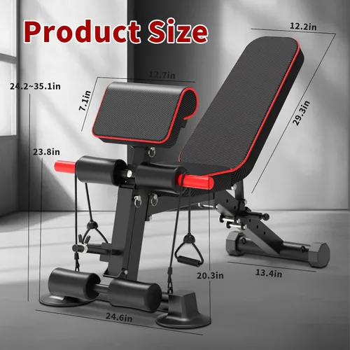 Vista 5 de K KiNGKANG Adjustable Weight Bench for Home Gym Full Body Strength Training