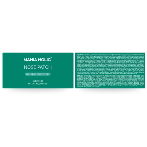 Vista 9 de MANIA HOLIC Parche nasal para control de sebo, tiras de poros fundidos para la nariz, tóner exfoliante para minimizar los poros, eliminación