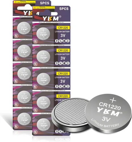 Vista 12 de 5 Pack CR1220 3V Lithium Coin Batteries Long-Lasting Button Cell