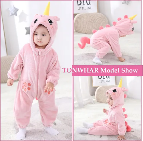 Vista 4 de TONWHAR Disfraz unisex para bebé, traje de animal para niños pequeños y niños