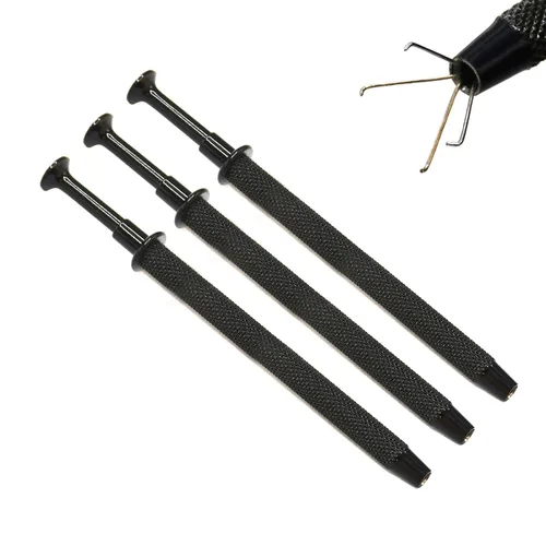Vista 6 de Juego de 10 piezas de 4 puntas de herramienta de perforación de bolas de acero Gemas Diamond Pickup Tools Tactical All Black Pack
