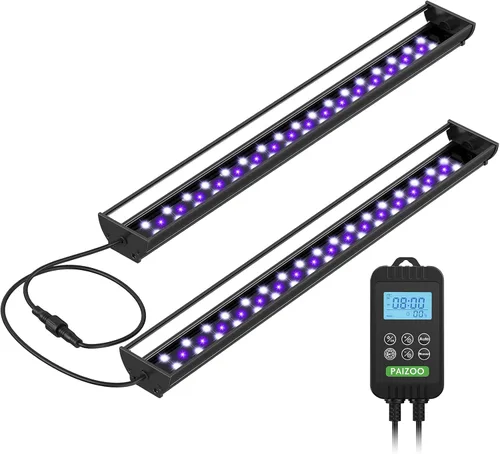 Vista 9 de PAIZOO Luz LED UVB para reptiles 16" UVA UVB Reptile Light con controlador
