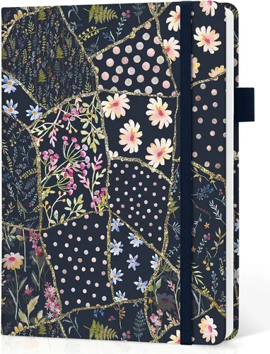 Vista 23 de Taja Cuaderno rayado para mujeres y hombres, diario de cuero de tapa dura para escribir, cuaderno de rayas universitarias A5 para trabajo y toma