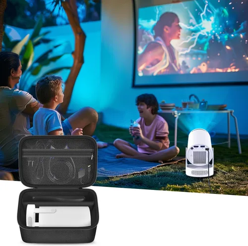 Vista 6 de Funda de proyector mejorada compatible con Magcubic HY300Pro+ / HY300PRO para ENUOSUMA HY300 ULTRA para proyector portátil Alwtniet 4K 1080P, Negro