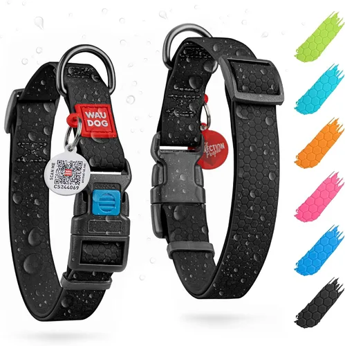 Vista 37 de WAUDOG Collar de Perro Impermeable - Collar de Perro Ajustable para Perros Grandes, Pequeños y Medianos - Collar de Perro Desmontable Impermeable
