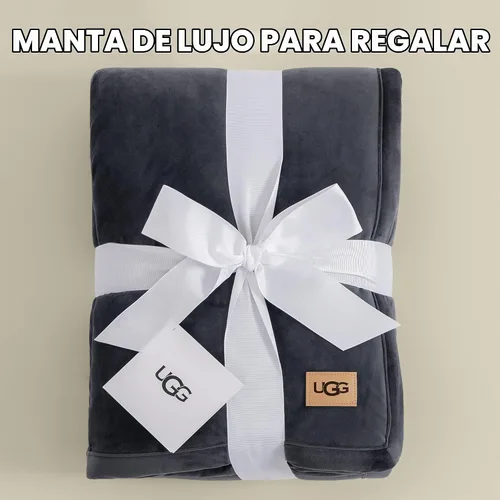 Vista 3 de UGG - Manta de arrullo Bliss, manta de forro polar suave y mullida para cama o sofá, tamaño extragrande, cálida, reversible, lavable a máquina