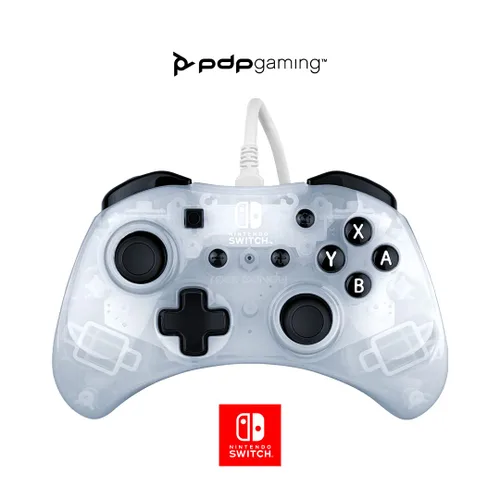 Vista 10 de PDP Gaming Rock Candy Wired Power Nintendo Switch Pro Controller, Officially Licensed Lite/OLED Compatible Gamepad, Super Mario Brothers - Bubblegum