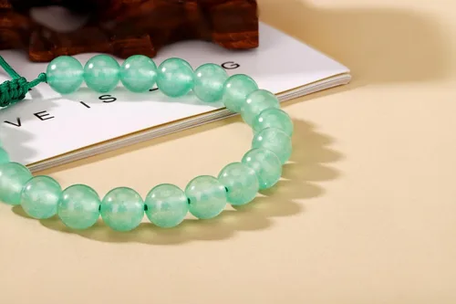 Vista 2 de Pulsera de cuentas de cristal curativo natural, pulsera de regalo ajustable para parejas
