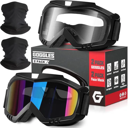Vista 8 de OXG - Gafas de motocicleta - Gafas ATV y de moto de cross con lente UV400 a prueba de polvo para adultos y jóvenes