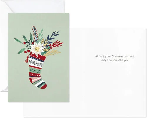 Vista 3 de Hallmark - Surtido de tarjetas de Navidad en caja, Que nieve (4 diseños, 12 tarjetas y sobres)