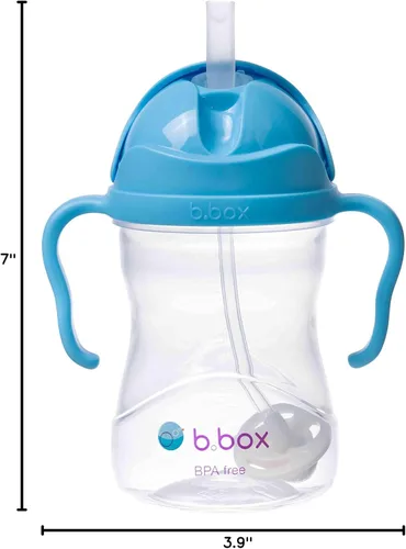Vista 8 de b.box Vaso para beber con popote pesado. A prueba de fugas y derrames. Fácil agarre. Sin BPA, apto para lavavajillas. Bebe desde cualquier ángulo.