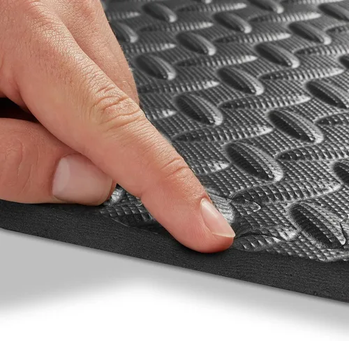 Vista 6 de Philosophy Gym Paquete de 12 alfombrillas de ejercicio – 12 x 12 pulgadas de goma de espuma entrelazada rompecabezas azulejos – negro