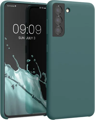 Vista 190 de kwmobile Funda compatible con Samsung Galaxy S9 - Funda de silicona TPU con acabado suave - Blue Reef