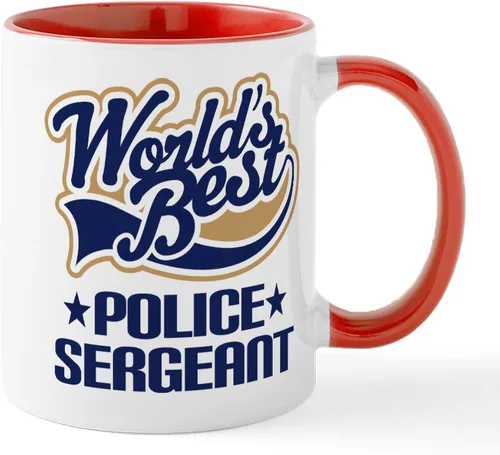 Vista 26 de CafePress Taza de café de cerámica de 11 oz (11.0 fl oz) de Police Mom