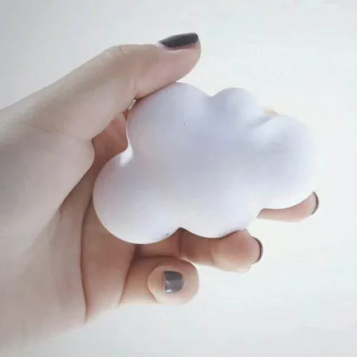 Vista 4 de MoldFun Molde de silicona 3D Cloud para fondant, chocolate, dulces, velas, jabón, bomba de baño, barra de loción, yeso de París (blanco/rosa)