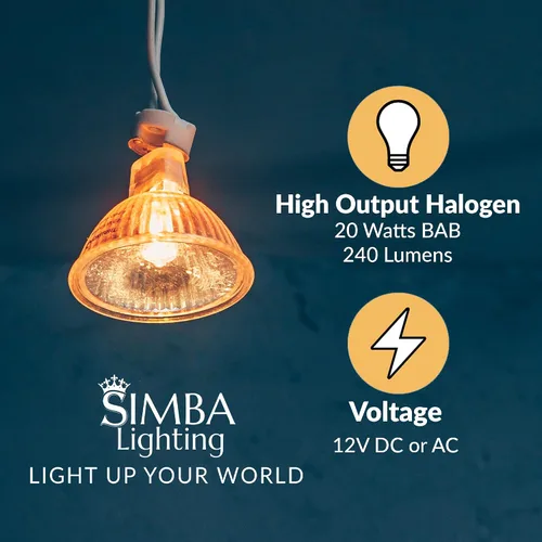 Vista 11 de Simba Lighting focos de luz LED MR16 halógenos de 20/35/50 W y 12 V, con base GU5 de 3 pines. Paquete de 10 unidades.