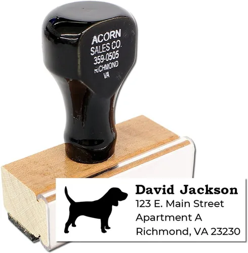 Vista 90 de Airedale Terrier Address Stamp, Custom Airedale Terrier Hand Stamp for Dog Lovers, Duo Rubber Return Address for Pet Owners Montaje manual Duo