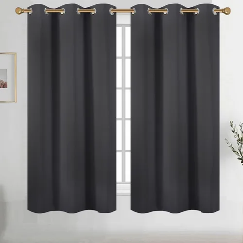 Vista 129 de Diraysid Cortinas opacas beige con ojales para dormitorio, con aislamiento térmico, cortinas de oscurecimiento de habitación, 38 x 54 pulgadas, 2