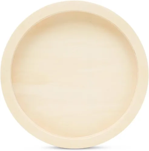 Vista 11 de Panel circular de madera de 8-3/16 pulgadas de diámetro, paquete de 1 tablero de lienzo redondo, bandejas de madera sin terminar para manualidades