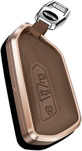 Vista 10 de SANRILY Funda para llavero de metal y cuero de alta calidad para VW ID.4 2020 2021 2022 MK8 ID.4 GTX, Skoda Octavia Seat Leon MK4, funda para llave