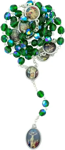 Vista 6 de Nuestra Señora de los Dolores Cuentas de oración devocional católica Incluye estuche rígido de plástico e instrucciones Gran regalo religioso