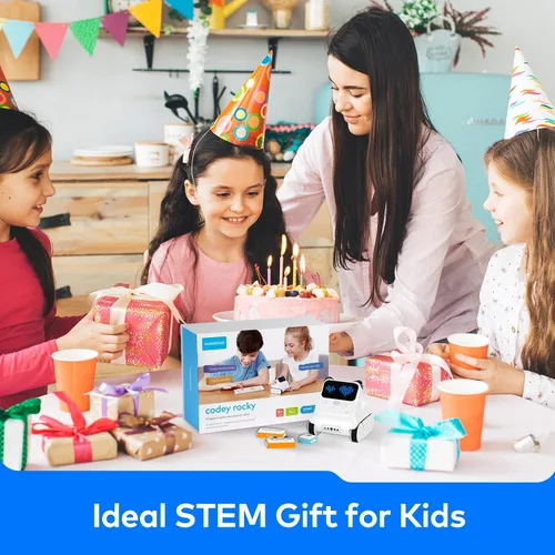 Vista 2 de Makeblock Codey Rocky Robot programable a partir de 6 años, divertido regalo para aprender AI, Python, mando a distancia, disponible para Windows