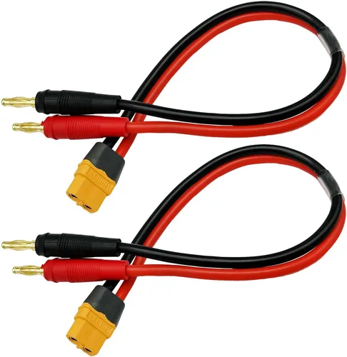 Vista 10 de FLY RC Cable de carga de 0.157 in y 0.157 in macho de plátano para JST 20 awg, cable de carga de silicona suave, 11.8 in, piezas Lipo