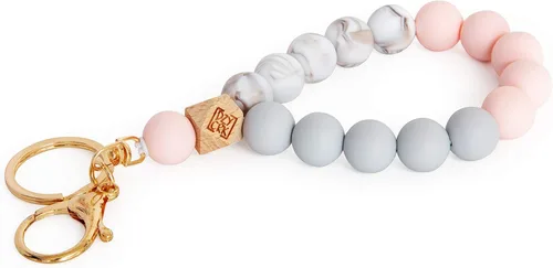 Vista 2 de Dizzy Creek Designs Llavero de silicona para mujer, llavero único y elegante con cuentas