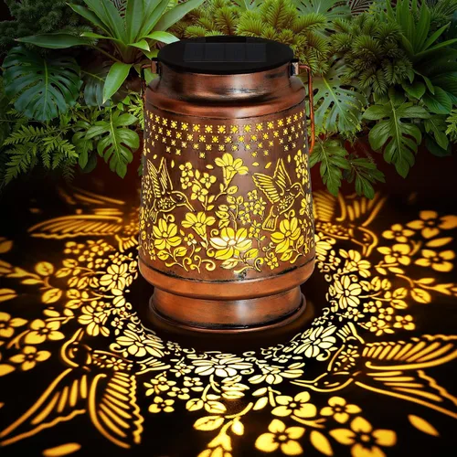 Vista 11 de Lámpara Solar de Linterna para Exterior Impermeable, Decoraciones de Jardín, Regalos de Navidad y Cumpleaños para Mujeres, Mamá, Abuela, Decoración