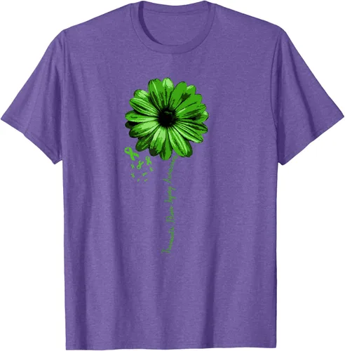 Vista 8 de Camiseta de conciencia de lesiones cerebrales traumáticas con cinta verde guerrero, Negro, S