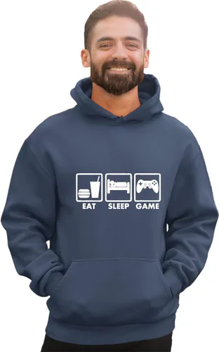 Vista 26 de Go All Out Eat Sleep Game - Sudadera con capucha para hombre y mujer Verde Irlandés