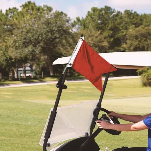 Vista 5 de Mástil de bandera para carrito de golf (negro)