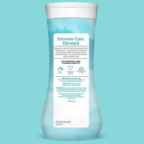 Vista 7 de Summer's Eve Lavado femenino sin fragancia para todo el cuerpo, gel corporal suave con pH balanceado para mujeres, elimina el olor vaginal, 15 onzas