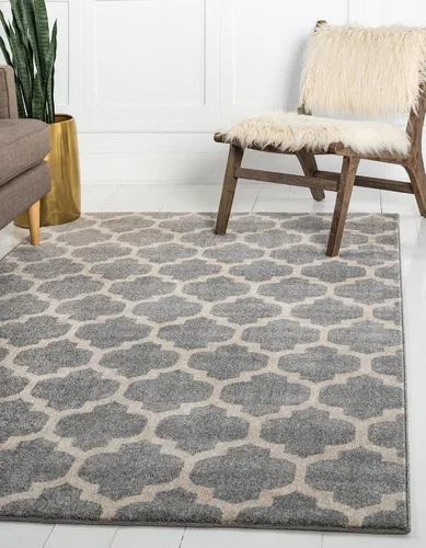 Vista 34 de Unique Loom Trellis Collection - Alfombra de área de Filadelfia, rectangular de 2 pies 2 pulgadas x 3 pies, color morado y marfil