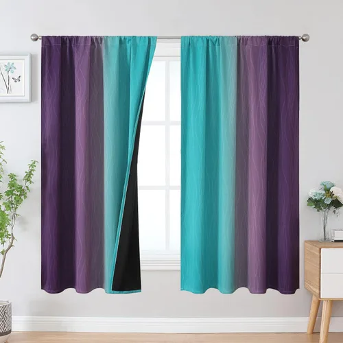 Vista 27 de Estelar Textiler Cortinas oscurecedoras beige y blanco grisáceo de 45 pulgadas de largo, cortinas graduadas con bloqueo de luz para baño, cortinas