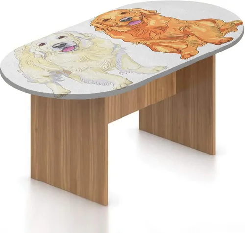 Vista 9 de Mantel ajustable ovalado de poliéster elástico de fantasía, diseño de casa del bosque en musgo, diseño de bosque encantado, se adapta a mesas