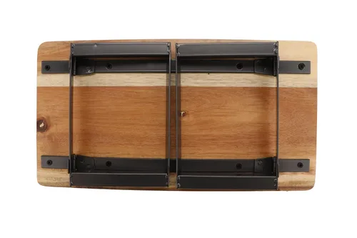 Vista 3 de G.E.T RISER-6-UR - Elevador de monitor de madera con patas plegables, elevación de 6 pulgadas, rústico urbano