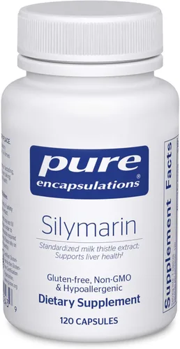 Vista 8 de Pure Encapsulations Silimarina - 250 mg de cardo mariano por cápsula - Apoyo a la salud hepática - Suplemento antioxidante - Sin OMG y vegano - 60