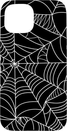 Vista 6 de iPhone 16 Spider Web Halloween Pattern Spooky on Black Case