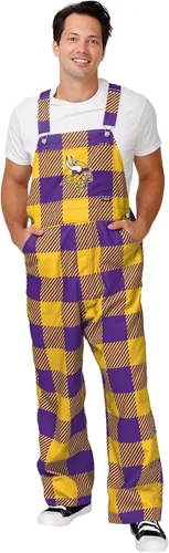 Vista 27 de FOCO NFL mens Nfl Team Logo Plaid Bib Overalls