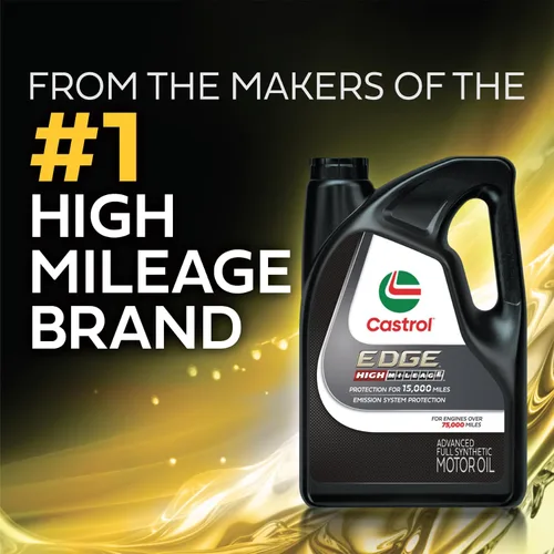 Vista 7 de Castrol EDGE High Mileage 10W-40 Aceite de motor sintético avanzado completo, 1 cuarto de galón