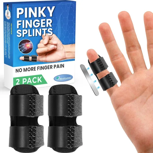 Vista 5 de Férula para Meñique y Bolsa de Hielo (Juego de 2+2) Juego de Alivio del Dolor de Dedo Pequeño para Niños, Soporte para Meñique para Inmovilización