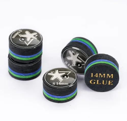 Vista 17 de CRICAL 5-Piece 6 Layer Billiard Cue Tips, Multi-Layer Pool Cue Tips Amarillo-0.551 in-M