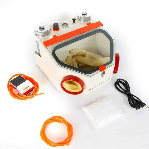 Vista 6 de BONEW Máquina de chorro de arena fina de doble pluma Laboratorio dental Sandblaster