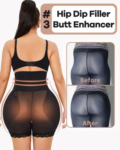 Vista 5 de Almohadillas de cadera para mujer, moldeadoras, pantalones cortos moldeadores de levantamiento de glúteos con almohadillas de inmersión de cadera